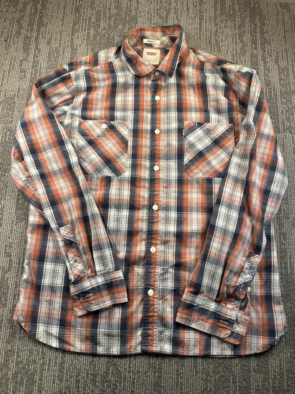Levi's Shirt Mens Large Multicolor Plaid Long Sleeve Button Up Casual Woven